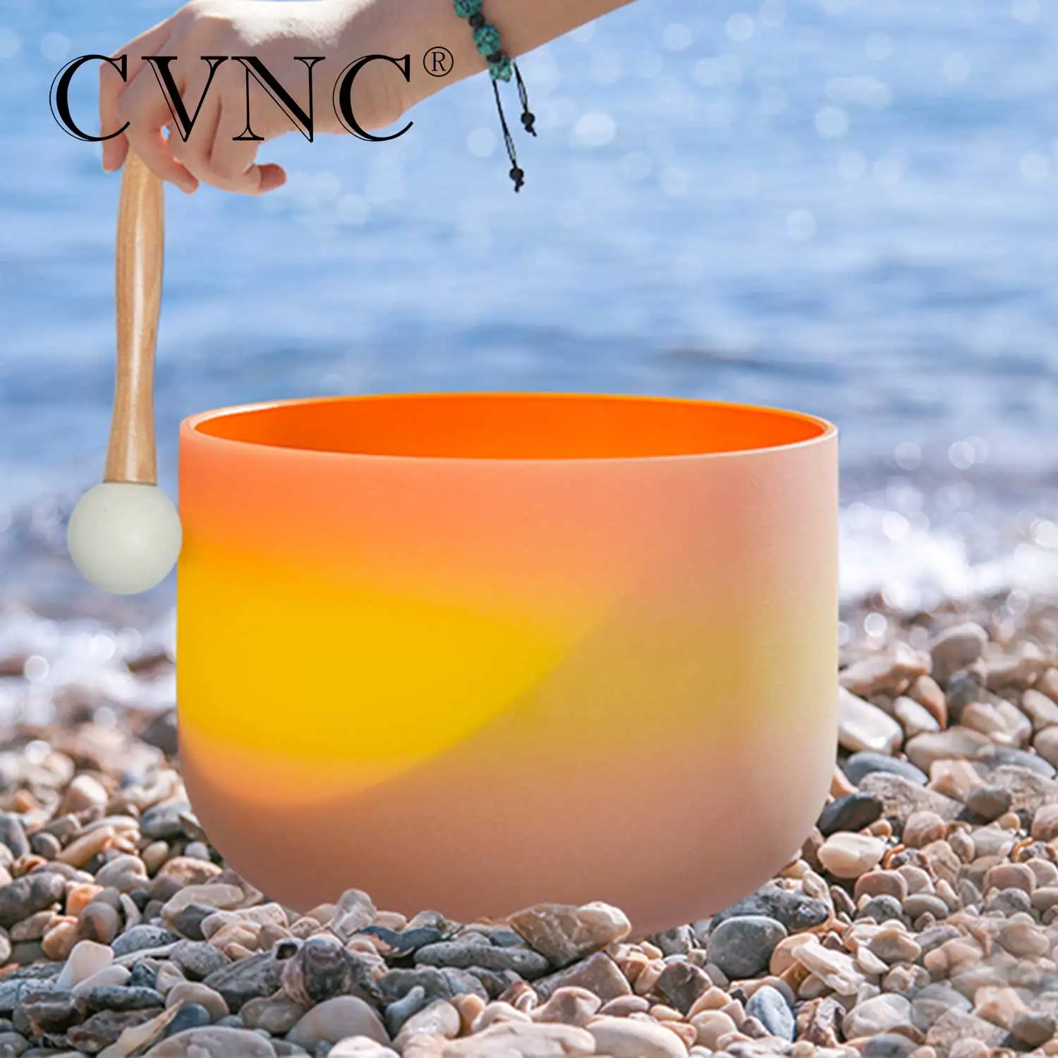 CVNC 8 Palcový Crystal Spevu Misy Rainbow Dizajn Čakra Nástroj Pre riadne Liečenie Hlbokú Relaxáciu0