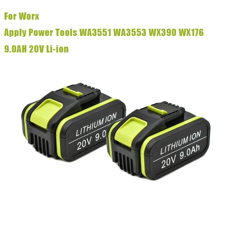 WX550 20V 9000mAh Nabíjateľná Lítium-Náhradné Batérie pre Náradie Worx WA3551 WA3553 WX390 WX176 WX178 WX386 WX6780