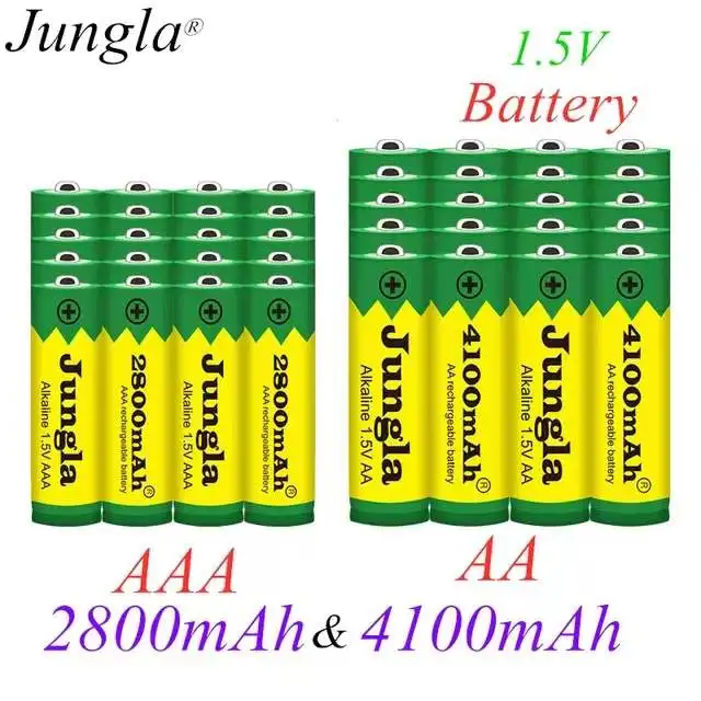 Batterie alcaline Nabíjateľná 1,5 V AA 4100 mAh + AAA 2800 mAh pour Led lampe, Mp3, nouveauté0
