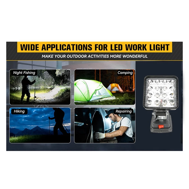 4 Palcový LED Pracovné Svetlo LED Shop Svetlo LED Stránky Pracovné Svetlo Pre 18V Batérie Batérie2