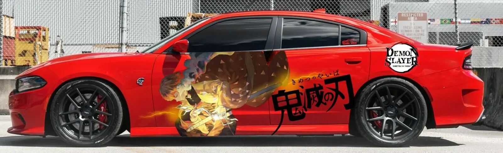 Anime Démon Vrah: Kimetsu č Yaiba Dvere Auta Odtlačkový Vinylové Nálepky fit akékoľvek auto2