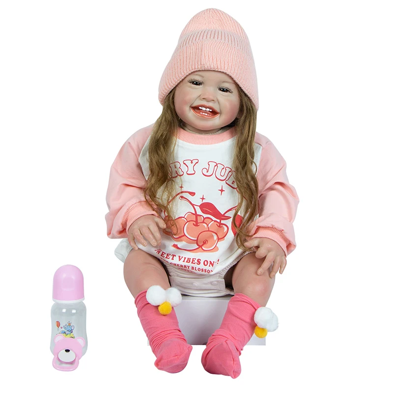 24 Palcový Reborn Bábiky 60 cm Látkové Telo Realistické Krásne Dievča Dieťa Mila Bábiku Na Predaj Bábika Dieťa Narodeniny, Vianočné Darčeky2