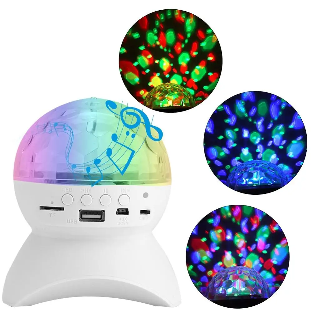 Bluetooth, Zvuk, Svetlá Atmosféru Nabíjateľná Music Party Dj Svetlo LED Rotačné Fáze Farebné Crystal Ball Lampa Prázdninový Darček3