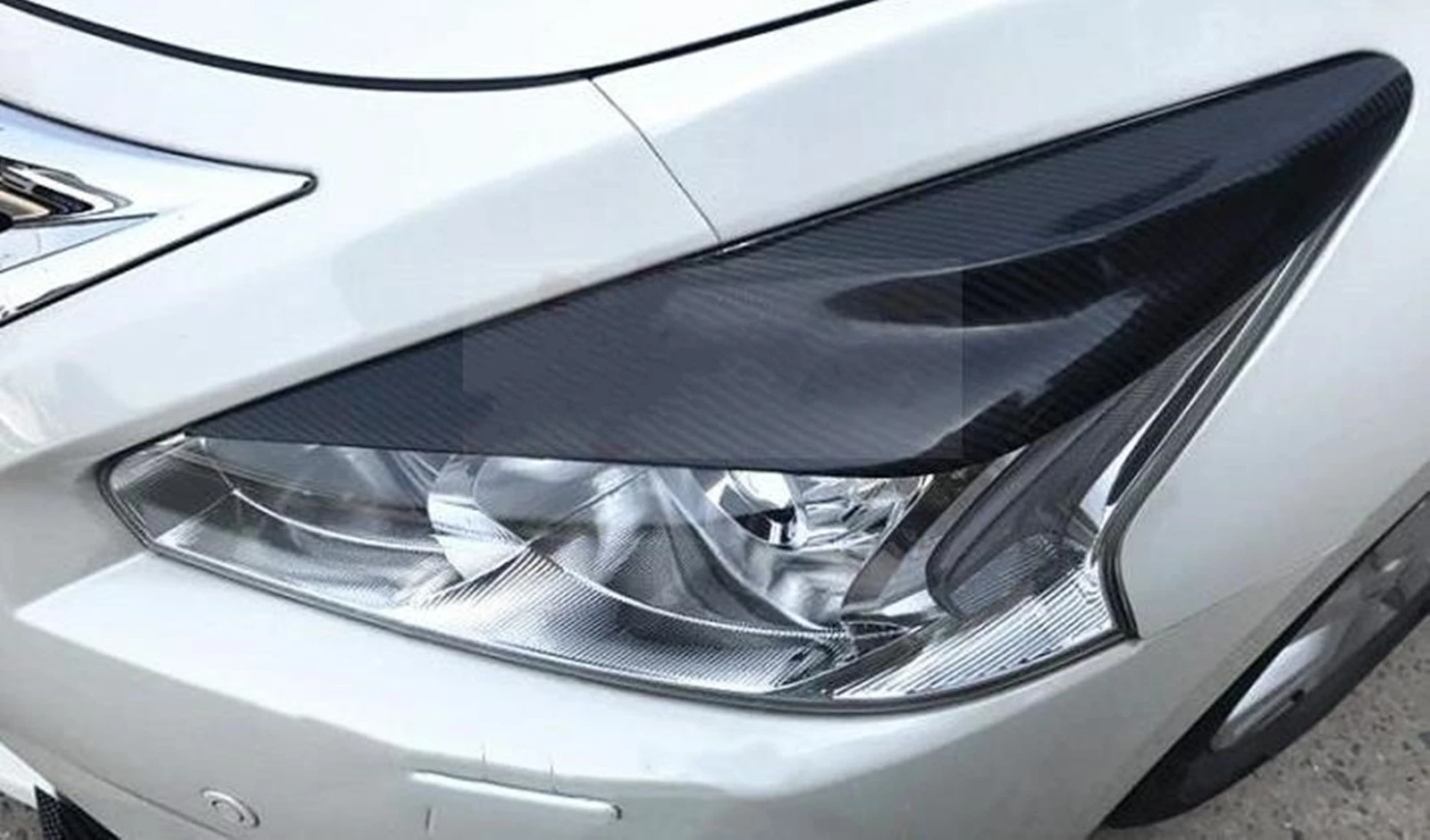 Pre Nissan Altima Roky 2013-2015 Uhlíkových Vlákien Predné Vedúci Svetlo Lampy Kryt Veka Obočie Nálepky Auto Svetlometu Viečko Svetlometu Obočia, Trim4