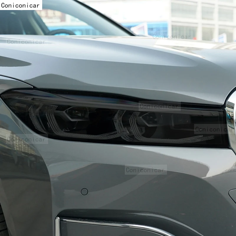 Pre BMW 7 Series G11 G12 2019-2022 Auto Svetlometu Odtieň Údené Čierny Ochranný Kryt, Fólia na Ochranu Príslušenstvo Nálepky PPFfilm4