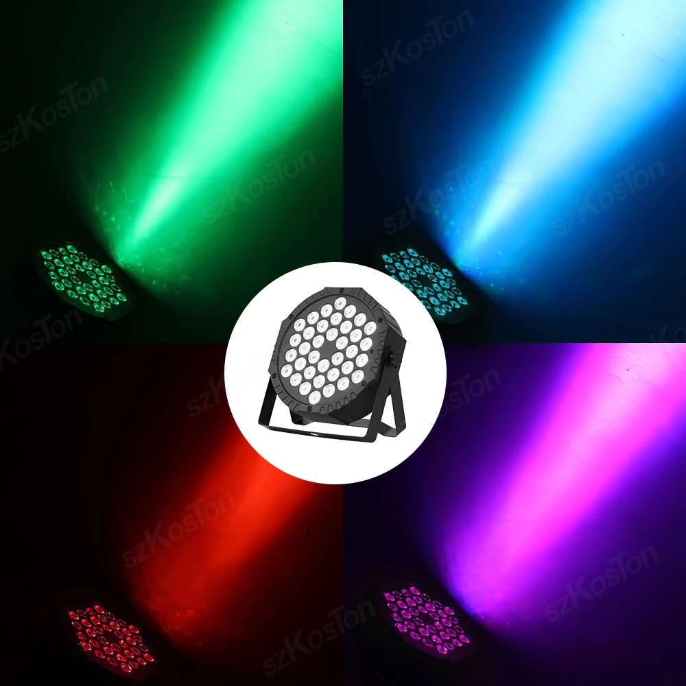 36 LED Plochý Par RGB Fáze Svetlá DMX512 Diaľkové Ovládanie Plné Farby Osvetlenia Stroboscope Fáze Show Lampa DJ, Disco Bar Club Party4