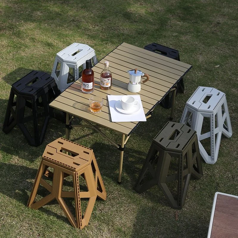 Moderné, Jednoduché, Ľahké Skladanie Pribrala Camping Box Stolice Skladacie Prenosné Vonkajšie Rybárske plastové stoličky nohy stolice4