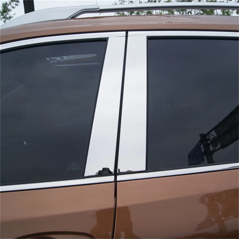 ABAIWAI Auto Okno Dekorácie-Nálepky Na Nissan X-Trail T32 Ochranné Vonkajšie Nehrdzavejúcej Ocele Auto Diely 6pcs 2014-20164