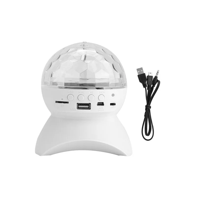 Bluetooth, Zvuk, Svetlá Atmosféru Nabíjateľná Music Party Dj Svetlo LED Rotačné Fáze Farebné Crystal Ball Lampa Prázdninový Darček5