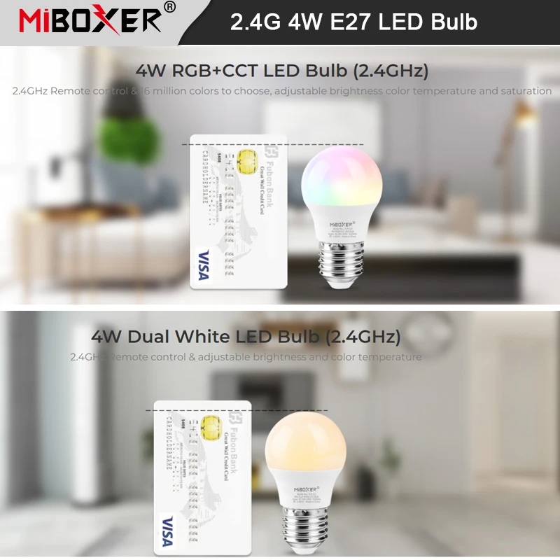 10pcs Miboxer 4W Dual Biela/RGB CCT Smart LED Žiarovka E27 GU10 MR16 E14 bodové svetlo Lampy 2.4 G RF Diaľkové ovládanie 110V-12V 220V5