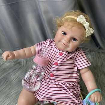 50 Lacné Reborn Baby Doll Maddie Mäkkú Tkaninu Telo Ruky-Korene, Blond Vlasy DIY Hračka Obrázok Darček Pre Dievča