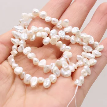 Biela Prírodná Perla Korálky Regeneráciu Pearl 5-6mm DIY pre Šperky, Náhrdelníky, Takže Príslušenstvo Náramok Náušnice Darček