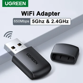 Dbg 650Mbps Adaptéra WiFi 5 ghz&2.4 GHz Dual-Band USB Ethernet Adaptér pre PC Desktop, Notebook, Antény, Lan, Wifi Dongle Prijímač