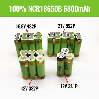 2023 Nový, originálny 3S 3S2P 12V 16.8 V 21V 25V Batériu NCR18650B 6800mah 20A Výbojový Prúd pre shura skrutkovač batérie