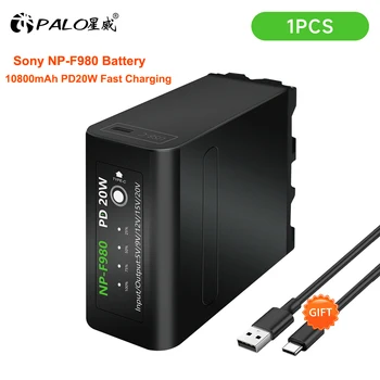 PALO 1pc 10800mAh NP-F980 NP-F970 NPF960 NPF970 Batéria s USB Nabíjanie Výstup Pre Sony PLM-100 CCD-TRV35 MVC-FD91 MC1500C