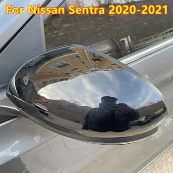 Black Ľavej Strane Vodiča Spätné Zrkadlo Rám Náhradný Kryt Spp Pre Nissan Sentra 2020 2021