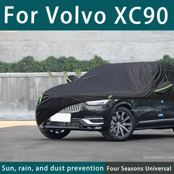 Pre Volvo XC90 210T Full Auto Zahŕňa Vonkajšie Uv Ochranu pred Slnkom Prach, Dážď, Sneh Ochranné Auto Kryt Auto Čiernym Krytom