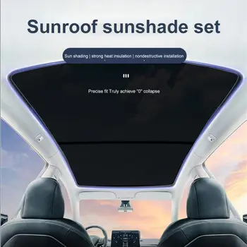 Univerzálny Predné, Zadné, strešné okno čelné Sklo strešné okno UV Nevidiacich Odtieň Netto Upgrade Slnko Odtiene Sklenená Strecha Slnečník Pre Tesla Model3/Y