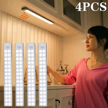 LED Nočné Svetlo Snímač Pohybu rechargeableLight Nočné Lampy, Kuchyňa Spálňa Nabíjateľná Svetlo Skriňa Schodisko Uličkou Svetlo
