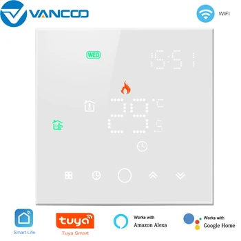 Vancoo Wifi Smart izbového Termostatu, Elektrické Podlahové Vykurovanie Voda / Plyn Kotol Teploty Diaľkový ovládač pre Google Domov, Alexa