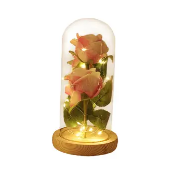 Umelé Ruže Kvet Atmosféru Lampa na Svadobný Stôl Domáce Dekorácie