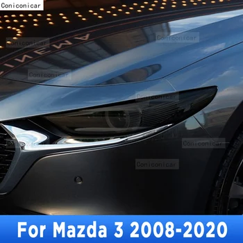 Auto Svetlometov na Ochranu Údené Čierny Odtieň Anti-Scratch Ochranný Film TPU Nálepky Na Mazda 3 BP 2008-2020 Príslušenstvo