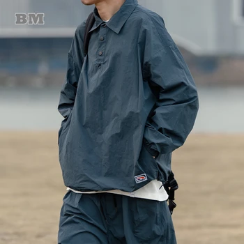 Japonský Módny Polo Krku Rýchle Sušenie Jednofarebné Tričko, Nohavice Mužov Oblečenie Na Jar Vonkajšie Športové Nohavice Sady Streetwear Tepláková Súprava