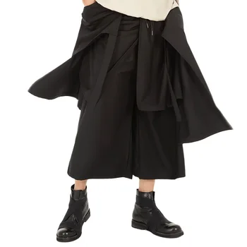 2023Casual Streetwear Módy Muži Ženy Voľné Japonský Vintage Kimono Širokú Nohu, Sukne, Nohavice Muž Punk Gotický Hárem Kostýmy