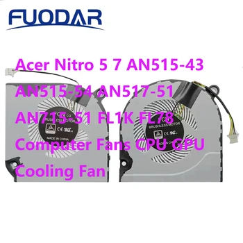 Acer Nitro 5 7 AN515-43 AN515-54 AN517-51 AN715-51 FL1K FL78 Počítač Fanúšikov CPU GPU Chladiaci Ventilátor