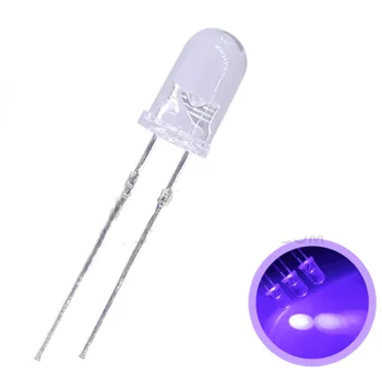 1000pcs Ultra Violet UV 5mm 2000mcd LED Lampa Svetlo Fialové, super svetlé