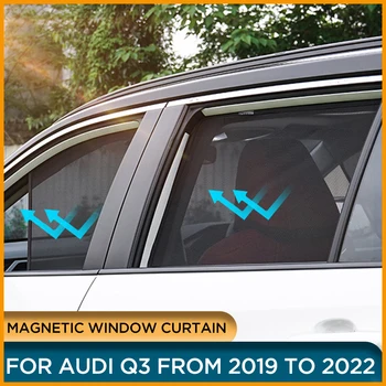 Magnetické Bočné Okno Protislnečnú Clonu Pre Audi Q3 2022 2021 slnečník Auto Bočných Dverí sa Okno Opony OKA Pre Audi Q3 2019 2020