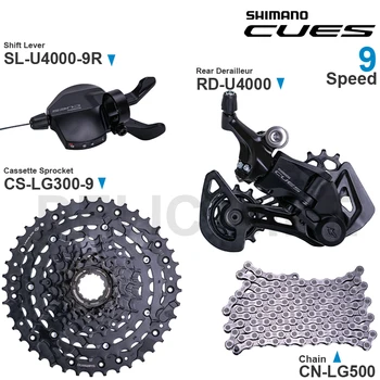 SHIMANO TÁGA U4000 Sada SL-U4000-9R RD-U4000 CS-LG300-9 KN-LG500 Originálne Diely