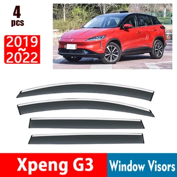PRE Xpeng G3 2019-2022 Okno Clony proti oslneniu Dážď Stráže Windows Daždi Kryt Deflektor Markíza Štít Prieduch Stráže Tieni Kryt Výbava