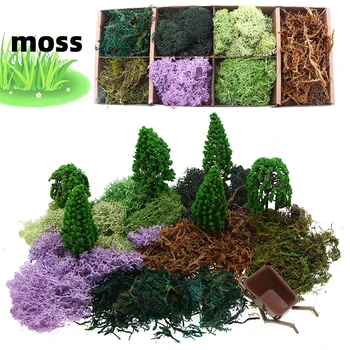 1:12 domček pre bábiky Miniatúrne Moss Simulované Coral Trávy Zelené Rastliny DIY Micro Krajiny Zmysel Model Bábika Dom Dekor Príslušenstvo