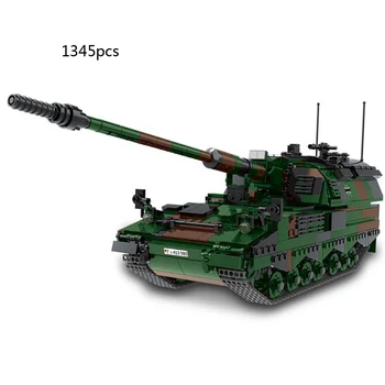 Ww2 Moderné Vojenské Nemecko Panzerhaubitze 2000 Model Batisbricks Moc Stavebným Samohybné Húfnice Tehla Hračky Pre Chlapcov