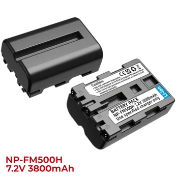 NP-FM500H 2Pack Náhradné Batérie 3800mAh pre Sony Alpha A57/A58/A65/A68/A77/A99/A100/A200/A300/A500 。Kompatibilné s originálnymi