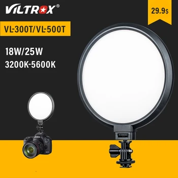 Viltrox VL-300T 18W 25W Fotoaparát LED Svetlo na Čítanie Krúžok Svetlo Bi-color Ultra Tenké Stmievateľné na Foto Natáčania Video Štúdio Show Live