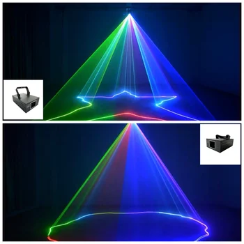 500mw Jeden Vedúci RGB Vollfarb-Laserstrahl-Line-Scan-Projektor s DMX-512 Drahé Disco Bar Svadobné Oslavy Laserového Svetla