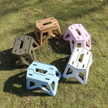 Moderné, Jednoduché, Ľahké Skladanie Pribrala Camping Box Stolice Skladacie Prenosné Vonkajšie Rybárske plastové stoličky nohy stolice