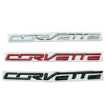 Auto 3D Kovov Obtlačky Nálepka Pre Chevrolet bol interiér C3 C4 C5 C6 C7 C8 Kufri Písmená Znak, Odznak Styling Samolepky Príslušenstvo