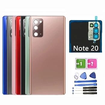 Zadný Kryt Pre Galaxy Note 20 Ultra Späť Skla Pre Samsung Poznámku 20 Ultra Zadné Sklo Dverí Bývanie Panel + Objektív + Logo