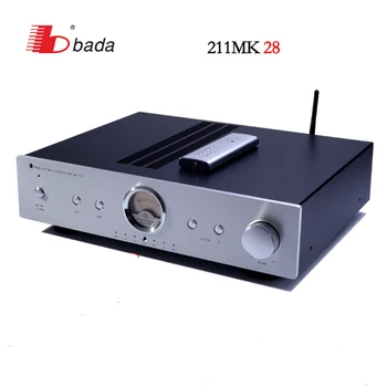 Diaľkové ovládanie Bada 211MK28 Hifi Bluetooth 5.0 2 kanálový zosilňovač skúmavky ECC82 trubice môže nahradiť 12AU7 s vu meter 110W+110W