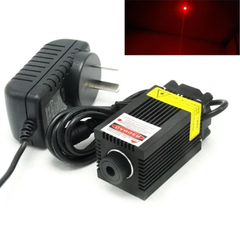 650nm 660nm 200mW Red Dot Focusable Laser Diode Module Polohy 12V Adaptér, Napájací kábel