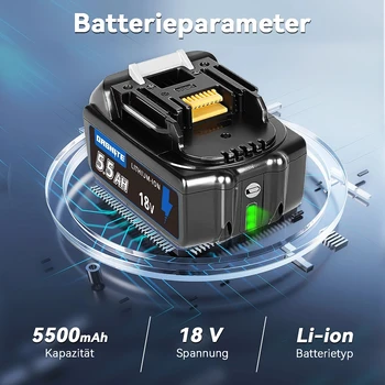 18V 6.0 AH BL1850B Nabíjateľná Batéria 18V 6000mAh Lítium-Iónové Batérie 18v BL1850
