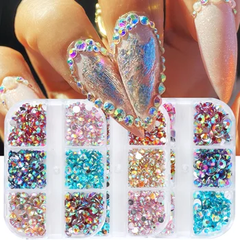 Nail Art Crystal Kamienkami Dekorácie Bling Rainbow Jelly Nechtov Diamond Kamene, Šperky pre Manikúru Vzory Príslušenstvo TR1923