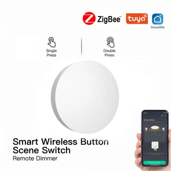 Tuya ZigBee Tlačidlo Scény Prepínač Prepojenie Smart Home Automational Prepínač Batérie Powered Práca S Inteligentnou Život Zigbee Zariadenia