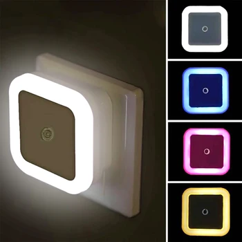 Pohybový Senzor LED Nočné Svetlo Bezdrôtové Osvetlenie Mini EÚ a USA Plug Nightlights Čítanie Pre Deti Miestnosti Spálne Dekorácie Svetlá