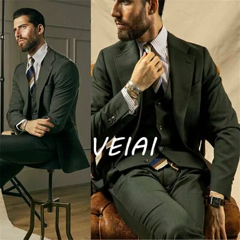 Najnovšie Kabát Nohavice Dizajn Slim Fit Muži Obleky Ženícha Tuxedos Svadobné Obleky Pre Človeka Kostým Homme Mariage 3Pieces(Sako+Nohavice+Vesta)