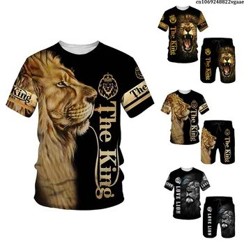 Lion King Tepláková Súprava Lev Tlač Oblečenie Pre Mužov Oblečenie