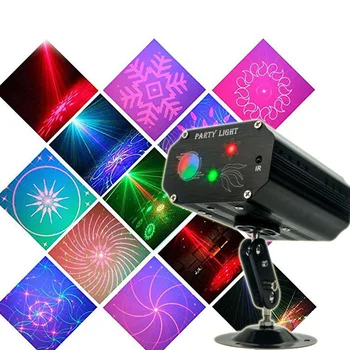 Disco Laserové Svetlo Stage DJ Party 500mw Disco Hlas Kontrolované Červená Zelená Modrá Strobe Lights Vianočné Osvetlenie Klub Rodinnú Dovolenku
